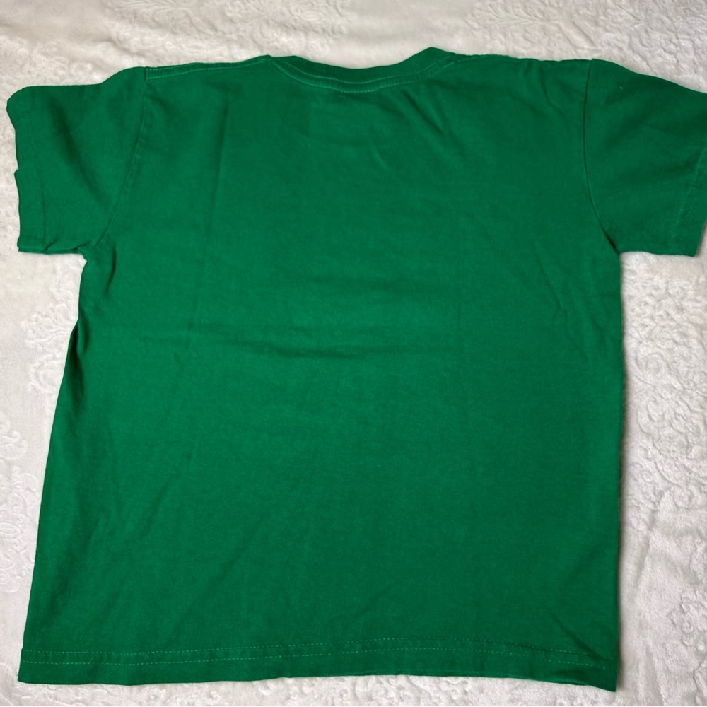 Pacifica Green Short Sleeve Tee with Blue Graphic and Yellow Logo - Picture 6 of 6